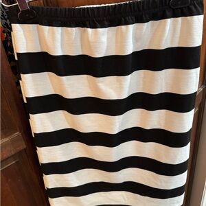 Nuggles Black and White Striped Women's Skirt